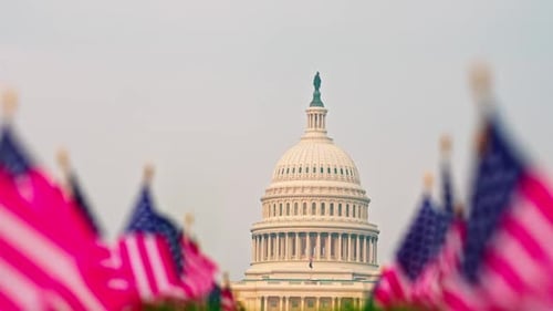Election Vote at Capitol Hill National Symbol of United States Capitol Building Architecture and