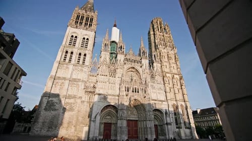 Beautiful Architecture of Rouen Cathedral in France
