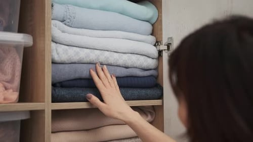 Home Textile in Cupboard