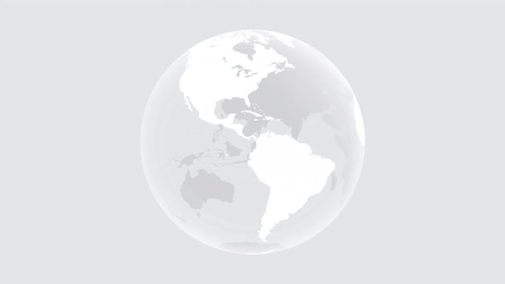 Minimalist Spinning Earth Globe with World Map Animation, Elements ...