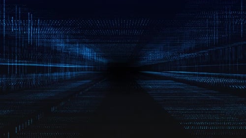 Abstract Blue Digital Grid Technology Background