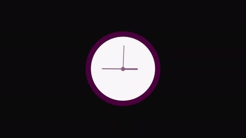 Animated Minimalist Clock Icon