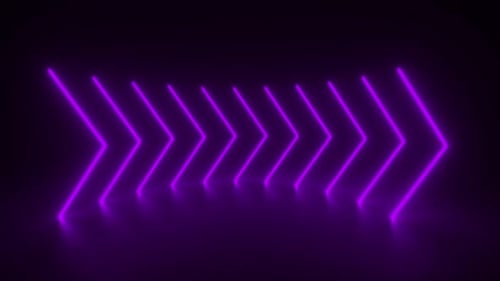 Purple Neon Background With Row of Arrows