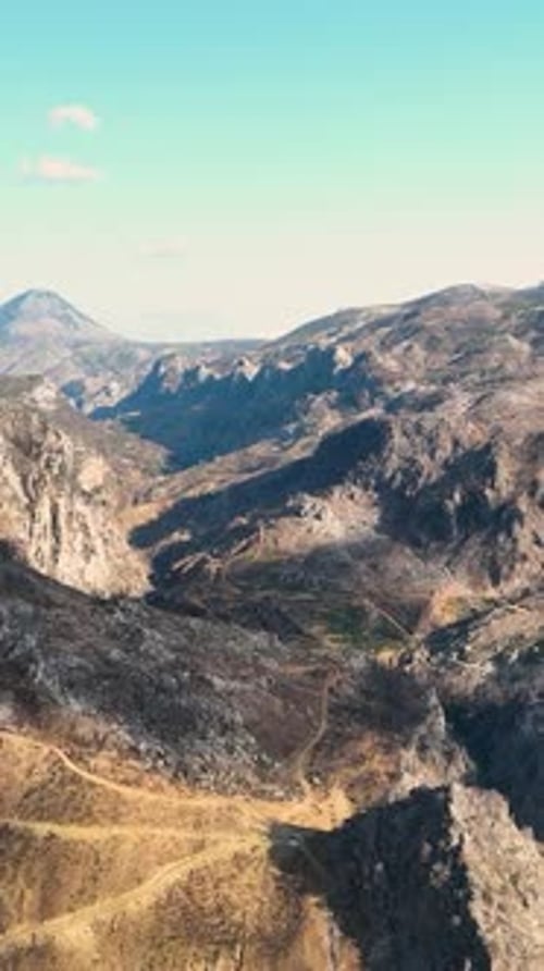Vertical Video Nature on the Horizon Green Canyon a Large Reservoir in the Mountains