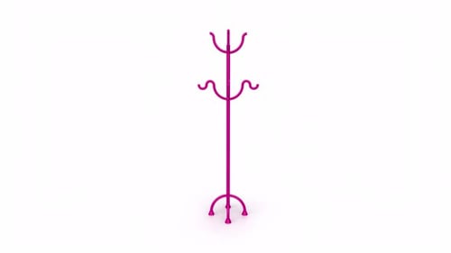 Vibrant Pink Coat Rack with Hooks
