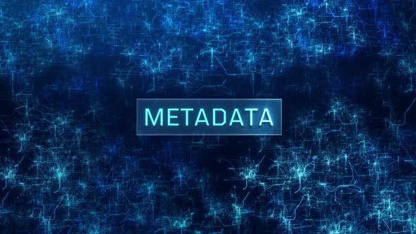 METADATA concept over glitch neural network background., Backgrounds ...