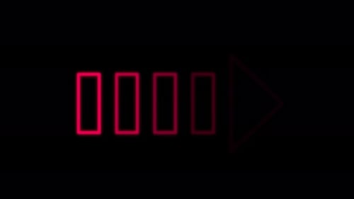 Animation of Pink Neon Arrow Pointing Right on black background