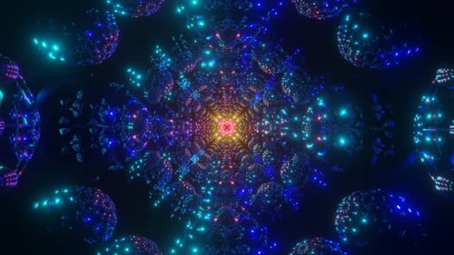 Abstract Trendy Milticolor Pulsating Hypnotic VJ Seamless Loop