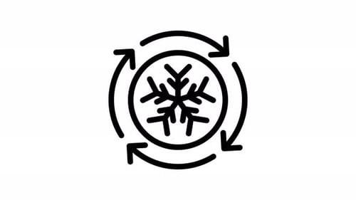 snowflake line icon animation