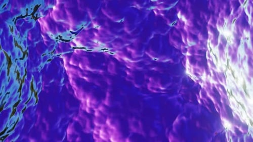 Purple Sci Fi Ocean Waves Background Loop Animation In 1080Hd