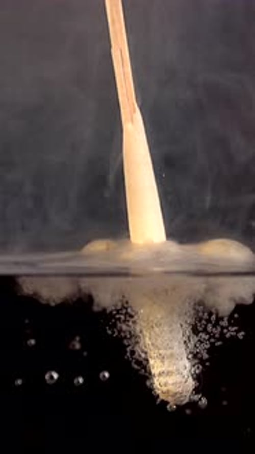 Reaction of an Element in Water with Bubbles