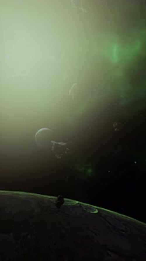a Large Cluster of Asteroids Near an Unknown Planet Vertical