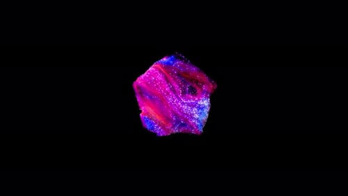 Pentagone irisé brillant sur Alpha