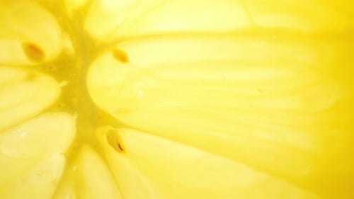 Vibrant Close-Up of a Lemon Slice