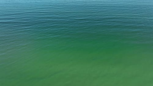 Tilt up drone shot of ocean views on Sandy Neck Beach, Massachusetts, Barnstable, USA