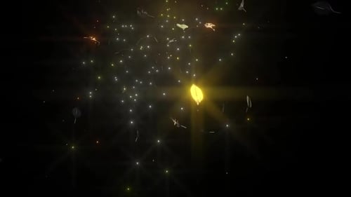 Funkelnde Sterne und fallende Blätter — Animation