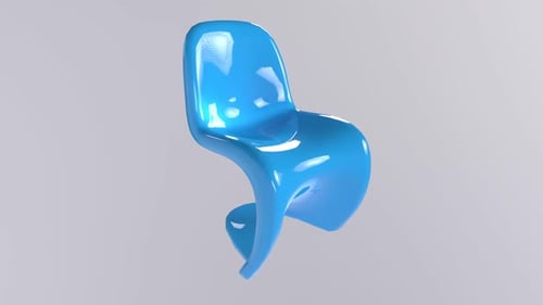 Chair 3d object rotating loop