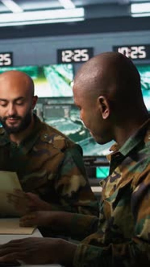 Men Working in Technology Surveillance Office