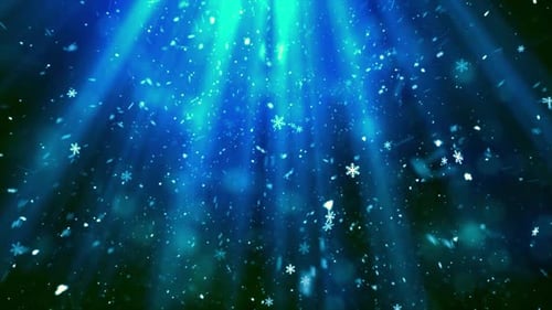 Christmas Winter Snow Heavenly Rays Background 33