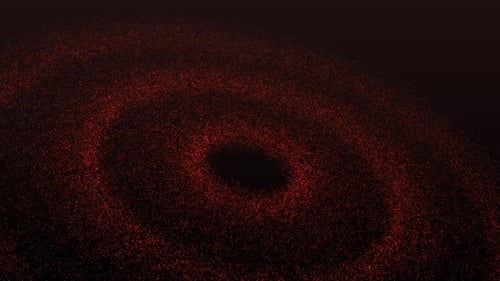Red Circular Particles
