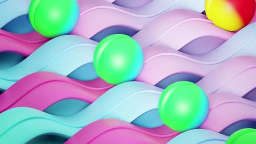 Trendige 3D-Animation, abstrakte, befriedigende 3D-Schleife