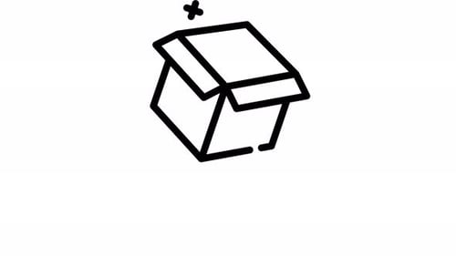 Animated Opening Box Icon Reveal