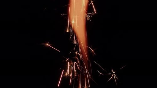 Abstract Bengal Fire Sparkles Burning