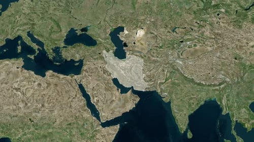 World Map Zoom Animation to Iran