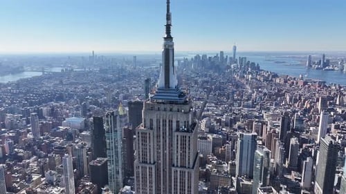New York Skyline At Manhattan In New York United States.
