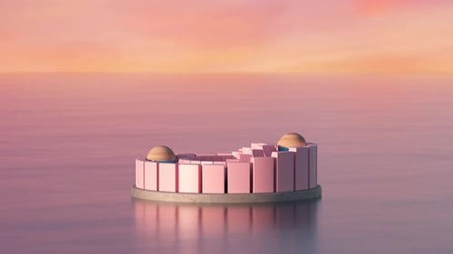 Plattform mit rotierenden Bällen