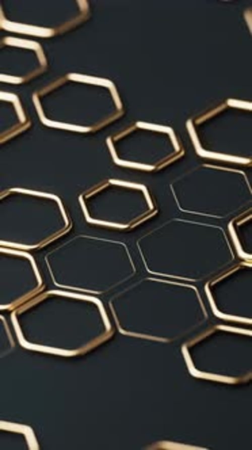Metallic hexagon structure pattern background