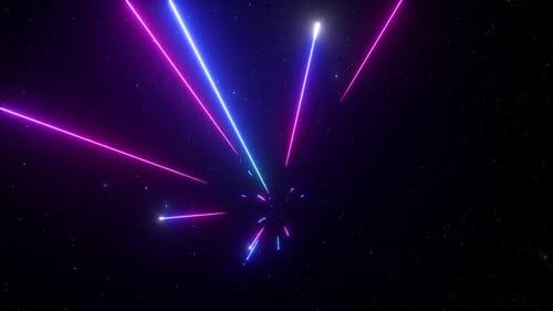 voo para a frente através da chuva de meteoros espaciais