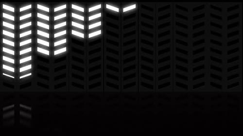 Abstract animated arrows pointing direction in seamless loop