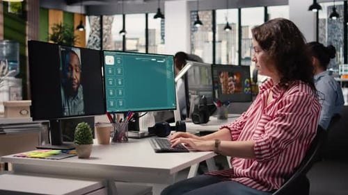 Woman Editor Using AI Generative Models for Text to Image Editorial Materials