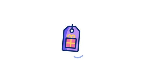 Animiertes Geschenksymbol