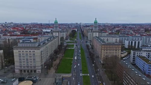 Vue aérienne de Frankfurter Tor, Berlin, Allemagne