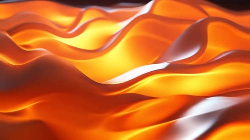 Glowing Fluid Abstract Waves Motion Background Loop