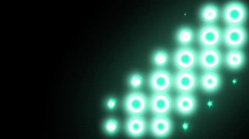 Dynamic glowing circles transition in dark space, abstract motion