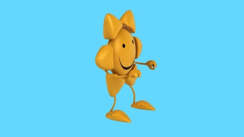 Fun 3D cartoon sun dancing (with alpha channel included)