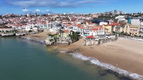 Cascais Skyline At Cascais In District Of Lisbon Portugal.