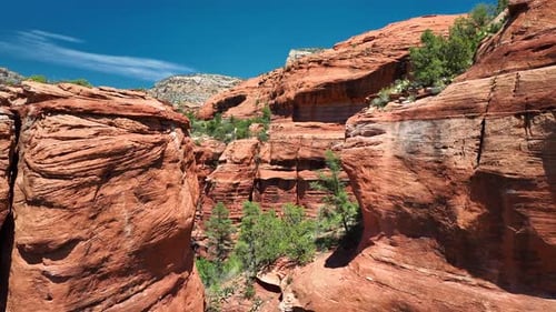 Aerial view of Red Canyon Road, United States.