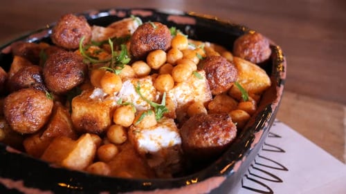 Closeup of Turkey Meatballs on a Plate