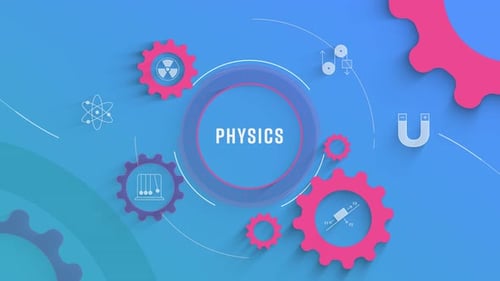 Flat Infographic Colorize Icons Background Physics Loopable Animation