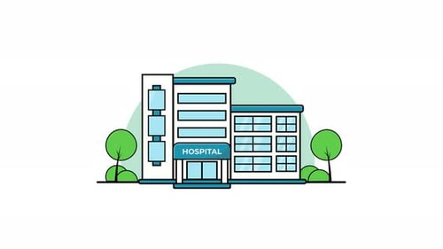 4k Medical Center Hospital Building Animation Video