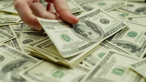 Close Up of One Hundred Dollar Bills