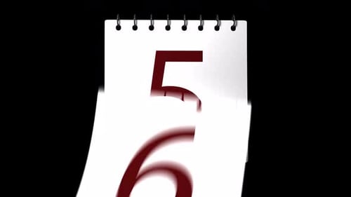 Calendar Showing Dates Reverse