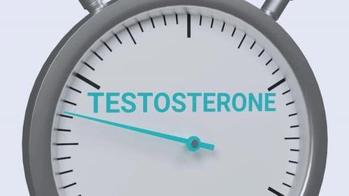 Animated Stopwatch Measuring Testosterone Level