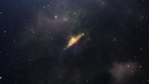 4k view of galaxy and nebula in universe.