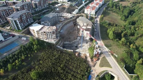 Aerial Construction Building