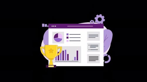 4K Business Competition Information and Data Presentation Animation – Transparent Video